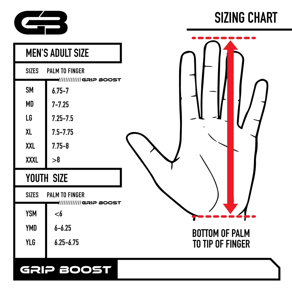 Adidas football glove size chart hotsell