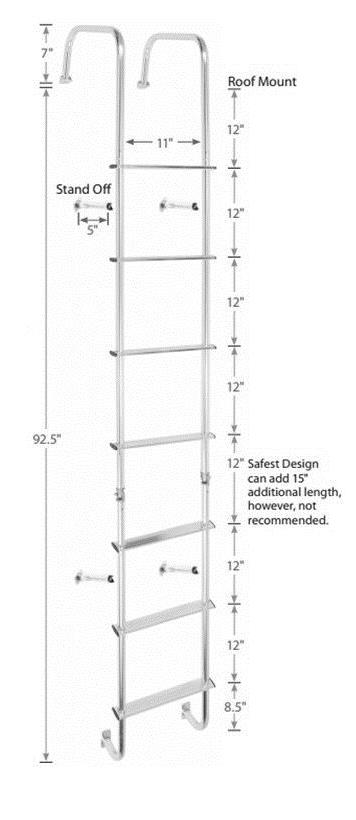 For Universal Outdoor RV Starter Ladder Model LA-148 